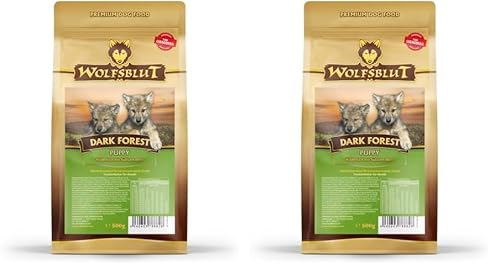 Wolfsblut Dark Forest Puppy Hundefutter mit Jagdfleisch und Süßkartoffeln für Welpen und Junghunde (Packung mit 2) von Wolfsblut