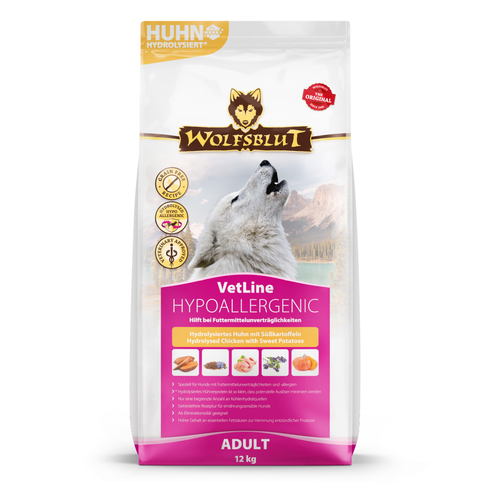 Wolfsblut | Hypoallergenic Hydrolysiertes Huhn | VetLine | 12 kg von Wolfsblut