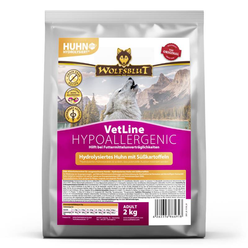 Wolfsblut | Hypoallergenic Hydrolysiertes Huhn | VetLine | 4 x 2 kg von Wolfsblut