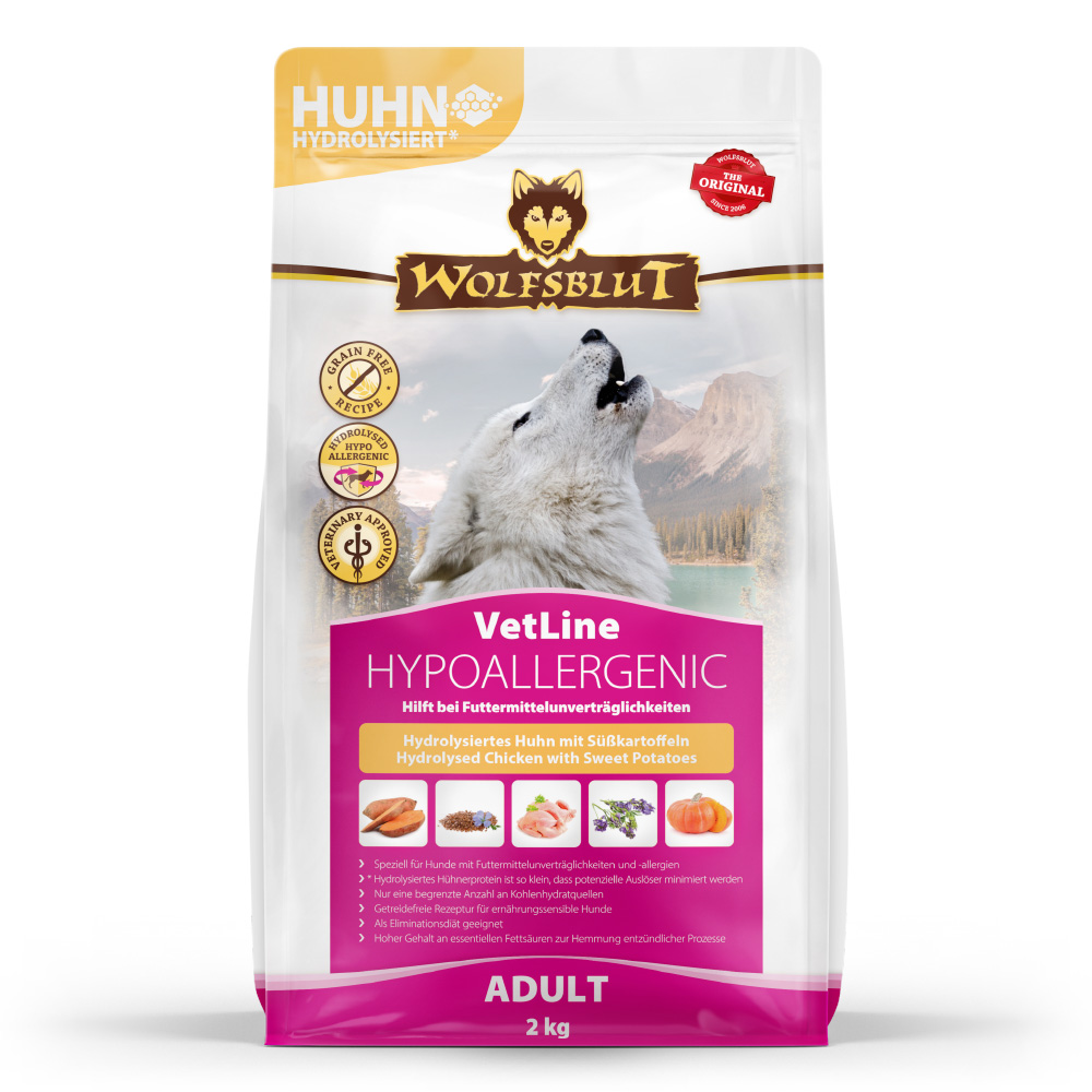 Wolfsblut | Hypoallergenic Hydrolysiertes Huhn | VetLine | 4 x 2 kg von Wolfsblut