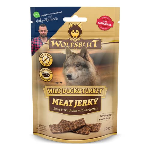 Wolfsblut - Meat Jerky Wild Duck & Turkey 1 x 80 g - Hundesnack - Hundefutter - Getreidefrei Wolfsblut - Meat Jerky Wild Duck & Turkey 1 x 80 g - Hundesnack - Hundefutter - Getreidefrei von Wolfsblut