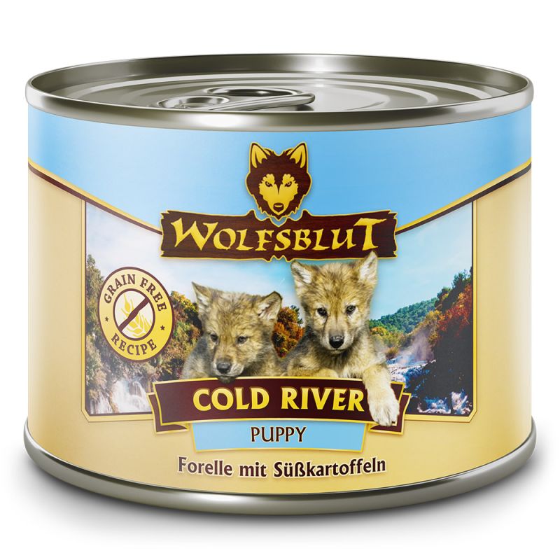 Wolfsblut Puppy Cold River - Forelle mit Süßkartoffeln Nassfutter 6 x 200 Gramm von Wolfsblut