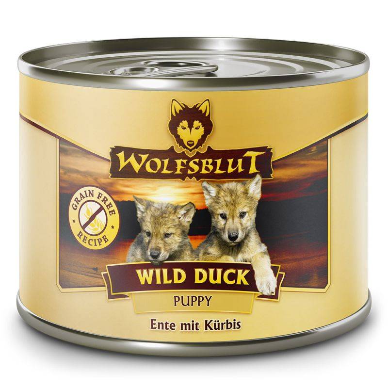Wolfsblut Puppy Wild Duck - Ente mit Ku¨rbis Nassfutter 6 x 200 Gramm von Wolfsblut