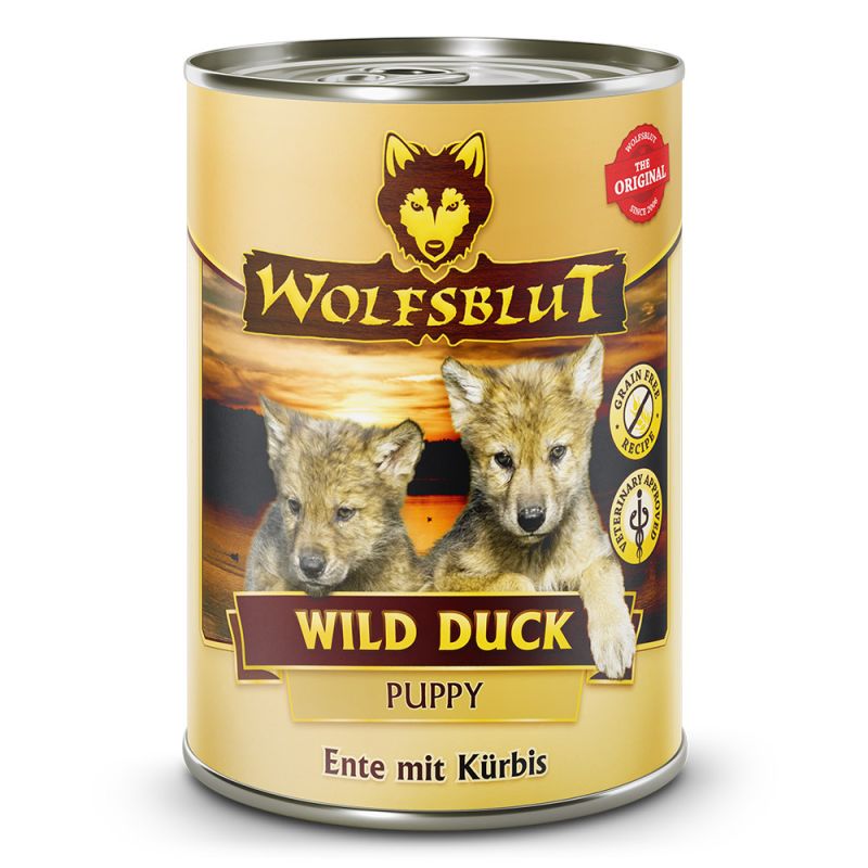 Wolfsblut Puppy Wild Duck - Ente mit Ku¨rbis Nassfutter 6 x 395 Gramm von Wolfsblut