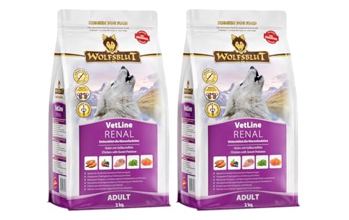 Wolfsblut VetLine Renal Huhn & Süßkartoffel 2 x 2kg Trockenfutter – Diät-Alleinfuttermittel für Hunde mit chronischer Nierenerkrankung, getreidefrei, phosphorreduziert & harnalkalisierend Wolfsblut VetLine Renal Huhn & Süßkartoffel 2 x 2kg Trockenfutter – Diät-Alleinfuttermittel für Hunde mit chronischer Nierenerkrankung, getreidefrei, phosphorreduziert & harnalkalisierend von Wolfsblut