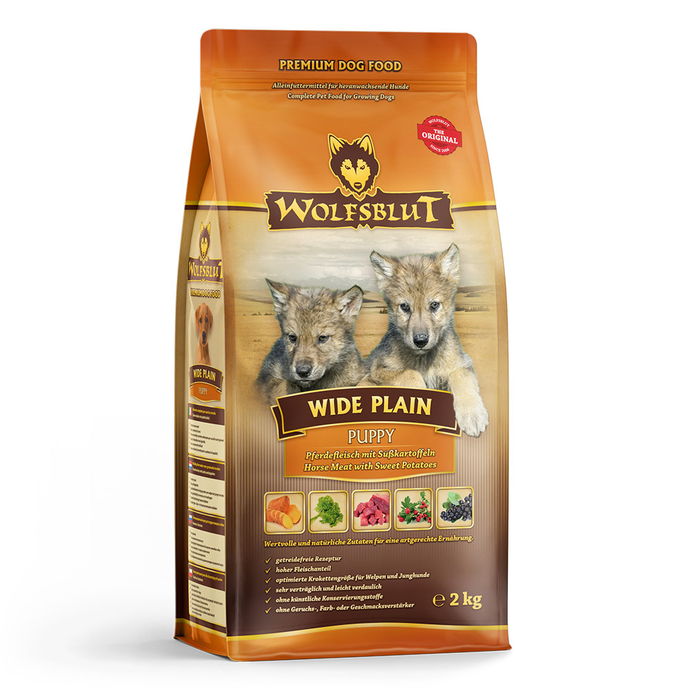 Wolfsblut | Wide Plain - Pferdefleisch und Süßkartoffel | Puppy | 4 x 2 kg von Wolfsblut