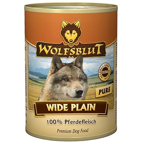 Wolfsblut - Wide Plain Pure - 6 x 395 g - Pferd Pur - Nassfutter - Hundefutter - Getreidefrei von Wolfsblut