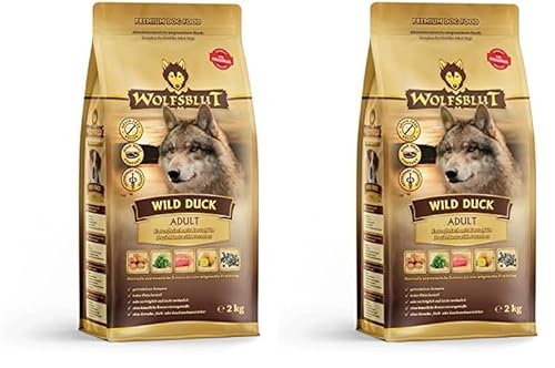 Wolfsblut - Wild Duck Adult - 2 kg - Ente - Trockenfutter - Hundefutter - Getreidefrei (Packung mit 2) von Wolfsblut