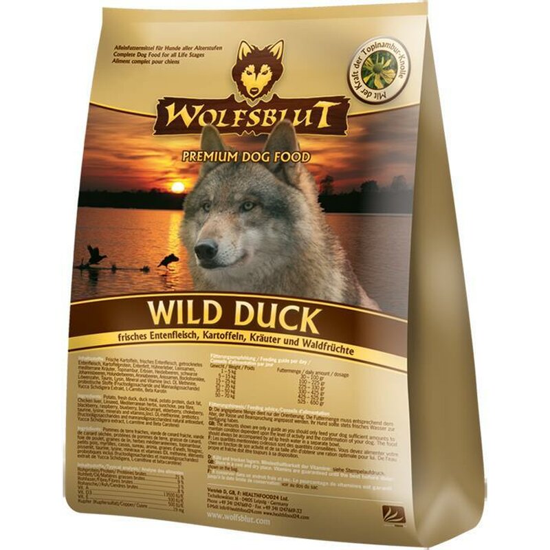 Wolfsblut Wild Duck Adult Sparpaket 2 x 12,5 kg (5,04 € pro 1 kg) von Wolfsblut