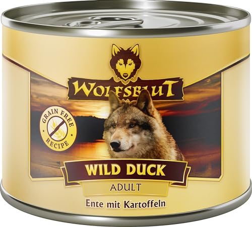 Wolfsblut Wild Duck Futter für ausgewachsene Hunde, 200 g, 6 Stück von Wolfsblut