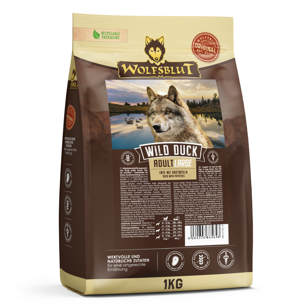 Wolfsblut | Wild Duck | Large Breed | 5 x 1 kg von Wolfsblut
