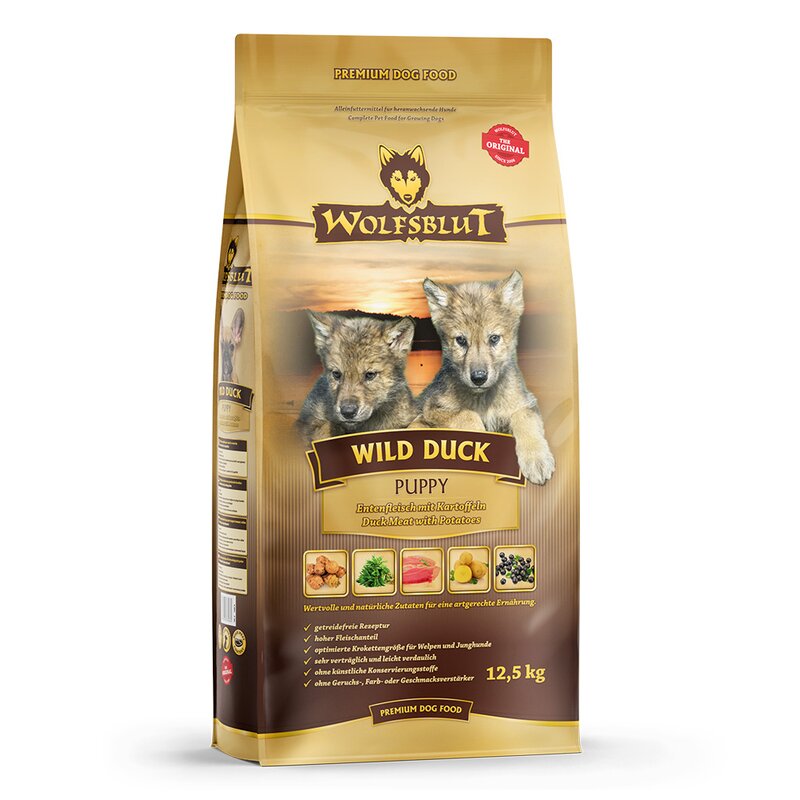 Wolfsblut Wild Duck Puppy - 2 x 12,5 kg (5,12 € pro 1 kg) von Wolfsblut