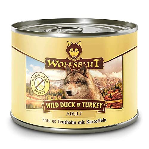 Wolfsblut Wild Duck & Turkey Hundefutter für Erwachsene, 200 g, 6 Stück von Wolfsblut