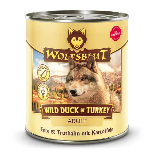 Wolfsblut Wild Duck & Turkey Hundefutter für Erwachsene, 800 g, 6 Stück von Wolfsblut