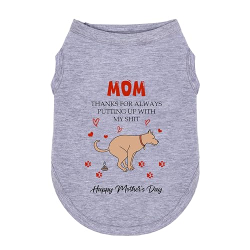 Wollmix Happy Best Dog Mom Muttertagsbekleidung für kleine Hunde, T-Shirts, Geschenke für Frauen – große, mittelgroße Mädchen, Hündinnen, Welpen, ärmellos, Urlaubsweste mit Slogan-Druck, Größe S mit Wollmix Happy Best Dog Mom Muttertagsbekleidung für kleine Hunde, T-Shirts, Geschenke für Frauen – große, mittelgroße Mädchen, Hündinnen, Welpen, ärmellos, Urlaubsweste mit Slogan-Druck, Größe S mit von Wollmix