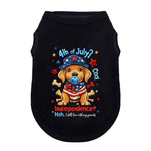 Wollmix Hunde-Outfit für kleine, mittelgroße und große Hunde, patriotischer Unabhängigkeitstag, Rot, Weiß und Blau, 4. Juli, Mädchen, Welpen, Urlaub, T-Shirts mit lustigem Muster, Größe S Wollmix Hunde-Outfit für kleine, mittelgroße und große Hunde, patriotischer Unabhängigkeitstag, Rot, Weiß und Blau, 4. Juli, Mädchen, Welpen, Urlaub, T-Shirts mit lustigem Muster, Größe S von Wollmix