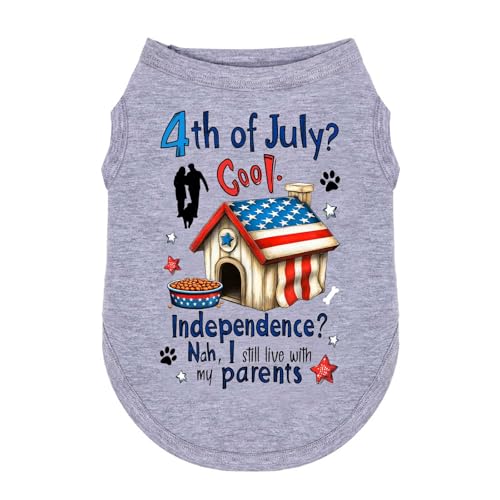 Wollmix Hunde-Outfit für kleine, mittelgroße und große Hunde, patriotischer Unabhängigkeitstag, Rot, Weiß und Blau, 4. Juli, Mädchen, Welpen, Urlaub, T-Shirts mit lustigem Muster, Größe XL Wollmix Hunde-Outfit für kleine, mittelgroße und große Hunde, patriotischer Unabhängigkeitstag, Rot, Weiß und Blau, 4. Juli, Mädchen, Welpen, Urlaub, T-Shirts mit lustigem Muster, Größe XL von Wollmix