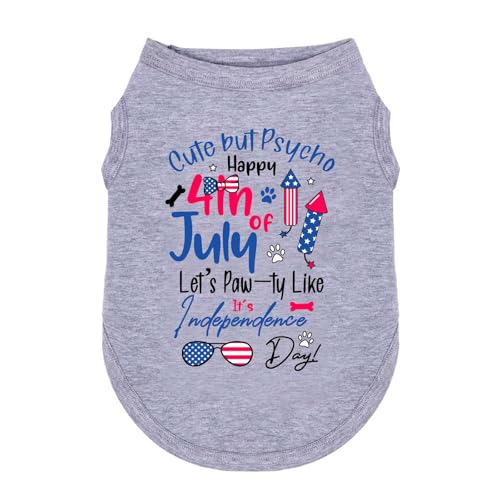 Wollmix Hunde-Outfit für kleine, mittelgroße und große Hunde, patriotischer Unabhängigkeitstag, Rot, Weiß und Blau, 4. Juli, Mädchen, Welpen, Urlaub, T-Shirts mit lustigem Muster, Pfote, Größe L Wollmix Hunde-Outfit für kleine, mittelgroße und große Hunde, patriotischer Unabhängigkeitstag, Rot, Weiß und Blau, 4. Juli, Mädchen, Welpen, Urlaub, T-Shirts mit lustigem Muster, Pfote, Größe L von Wollmix