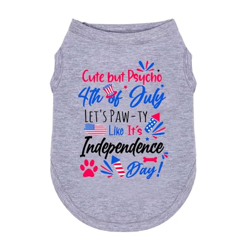Wollmix Hunde-Outfit für kleine, mittelgroße und große Hunde, patriotischer Unabhängigkeitstag, Rot, Weiß und Blau, 4. Juli, Mädchen, Welpen, Urlaub, T-Shirts mit lustigem Muster, niedliches Größe L Wollmix Hunde-Outfit für kleine, mittelgroße und große Hunde, patriotischer Unabhängigkeitstag, Rot, Weiß und Blau, 4. Juli, Mädchen, Welpen, Urlaub, T-Shirts mit lustigem Muster, niedliches Größe L von Wollmix