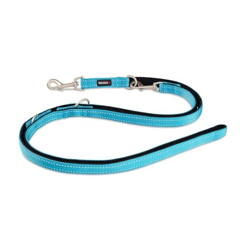 Hundeleine Soft & Safe reflektierend, S: 200cm x 10mm aqua/schwarz von Wolters Cat & Dog