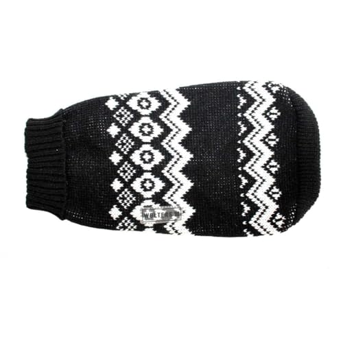 Wolters Norweger Pullover für Mops&Co., Größe:30 cm, Farbe:schwarz/weiß von WOLTERS