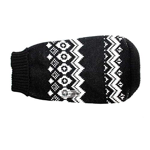 Wolters Norweger Pullover für Mops&Co., Größe:35 cm, Farbe:schwarz/weiß von WOLTERS