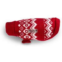 Wolters Strickpullover Norweger Mops & Co. Hundezubehör weiß/ rot 45 cm von Wolters