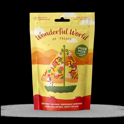 Wonderful World Leckerlis für Haustiere, köstliche Hundeleckerlis, 12 Stück (Veggie Pizza) von Wonderful World of Treats