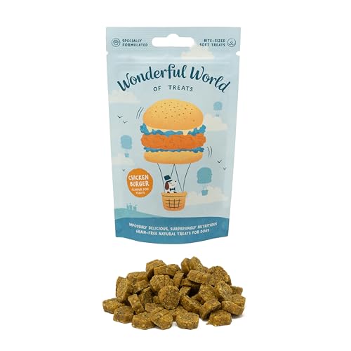 Wonderful World of Treats für Hunde (12 x 50 g, Hühnchenburger) von Wonderful World of Treats