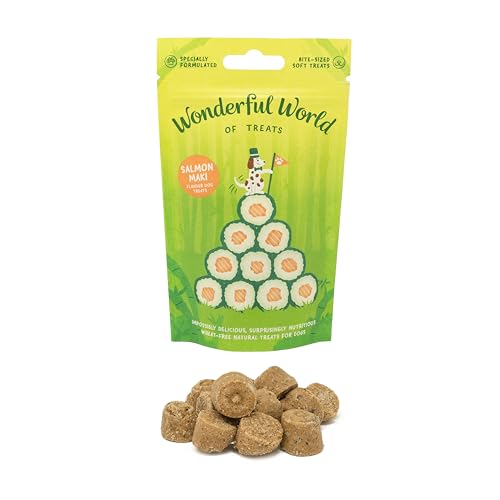 Wonderful World of Treats für Hunde (12 x 50 g, Lachs Maki) von Wonderful World of Treats