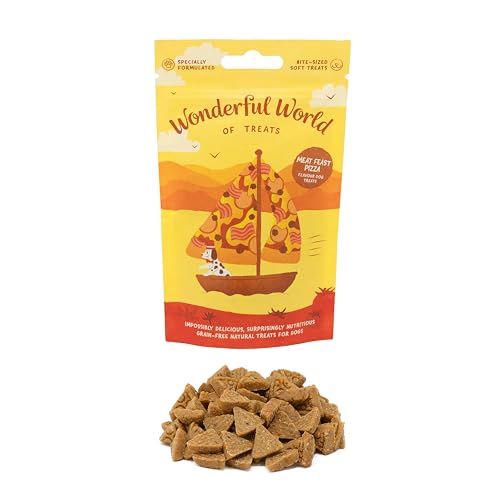 Wonderful World of Treats für Hunde (12 x 50 g, Meat Feast Pizza) von Wonderful World of Treats