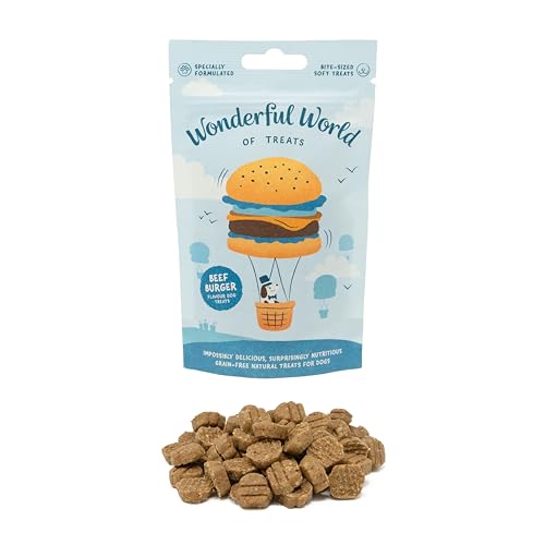 Wonderful World of Treats für Hunde (12 x 50 g, Rinderburger) von Wonderful World of Treats