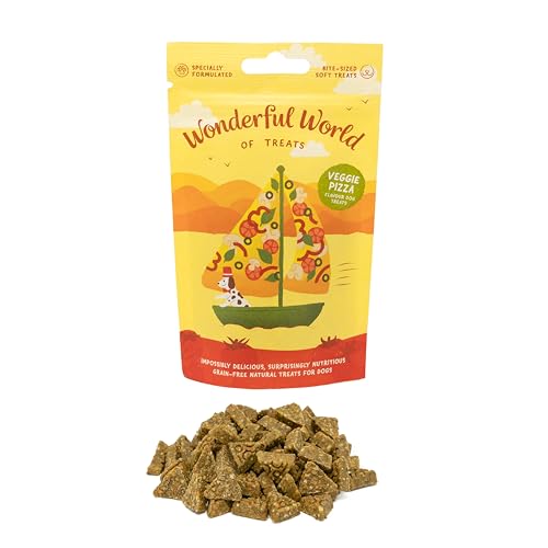 Wonderful World of Treats für Hunde (12 x 50 g, Veggie Pizza) von Wonderful World of Treats