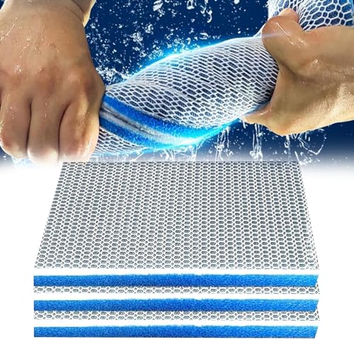 Wondora 8D Filtermatte, Filterwatte Aquarium, Teichfilter Schwämme, Biochemischer Füllstoff Wabenstruktur, Wiederverwendbar, Geeignet für die Reinigung von Aquarien, Koi-teichen, Teichen (30x20cm) von Wondora