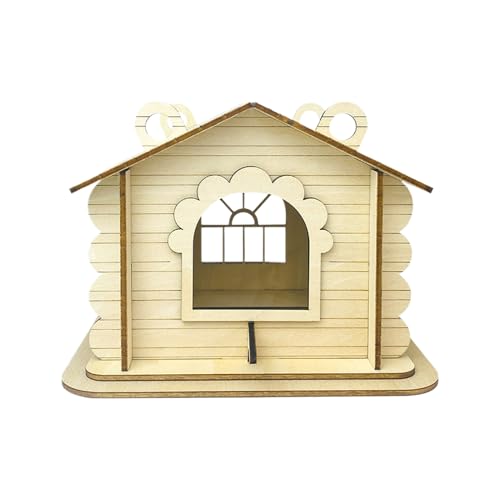 Wonsfuleu Eulenhäuser Für Draußen | Sicheres Zaunkönig Häuschen Aus Holz,Natürliche Rustikale Vogelhäuser Für Garten Balkon Terrasse Und Park von Wonsfuleu