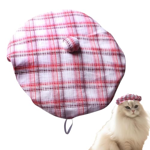 Wonsfuleu Hundehut - Französische Welpen Mütze,Welpenschiffchen Mit Verstellbarem Gurt, Französisches Beanie Für Haustiere Reise von Wonsfuleu