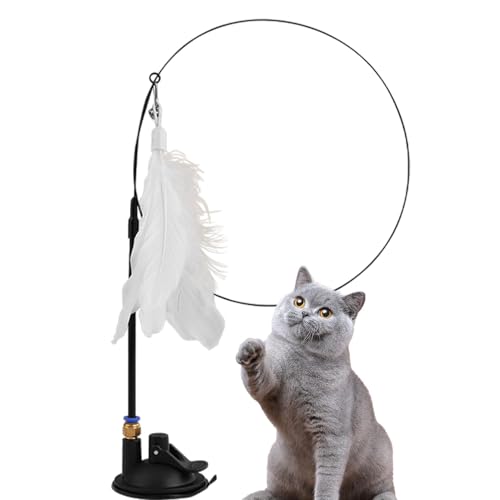 Wonsfuleu Katzenspielzeug, Katzenspielzeug, Federspielzeug,Selbsthaltende Saugbasis mit Glocke für anregendes Training und Spiel | Selbsthaltendes Saugfuß-Tanzspielzeug für den Innenbereich für Wonsfuleu Katzenspielzeug, Katzenspielzeug, Federspielzeug,Selbsthaltende Saugbasis mit Glocke für anregendes Training und Spiel | Selbsthaltendes Saugfuß-Tanzspielzeug für den Innenbereich für von Wonsfuleu