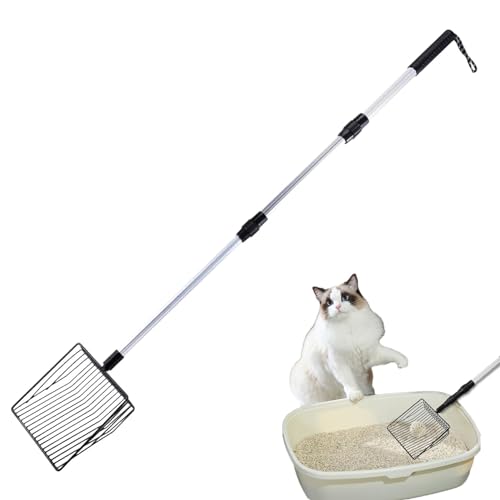 Wonsfuleu Katzentoilettenschaufel, Katzentoilettenschaufel - Verstellbarer Tiefschaufelsieb mit langem Griff, hohl | Katzenschaufel, Kotschaufel aus Metall für Hunde und Katzen, Heimtierbedarf Wonsfuleu Katzentoilettenschaufel, Katzentoilettenschaufel - Verstellbarer Tiefschaufelsieb mit langem Griff, hohl | Katzenschaufel, Kotschaufel aus Metall für Hunde und Katzen, Heimtierbedarf von Wonsfuleu