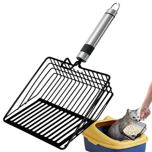 Wonsfuleu Metallstreuschaufel für Kätzchen,Kätzchen Metallschaufel, Tragbarer Katzenkotheber, Abriebfeste, ergonomische Katzenstreuschaufel zum Kotsieben Wonsfuleu Metallstreuschaufel für Kätzchen,Kätzchen Metallschaufel, Tragbarer Katzenkotheber, Abriebfeste, ergonomische Katzenstreuschaufel zum Kotsieben von Wonsfuleu