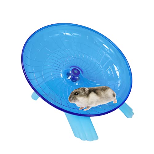 Hamster fliegende Untertasse, leises Laufrad für Rennmaus, Ratte, Maus, Igel, Kleintiere (blau) von Wontee