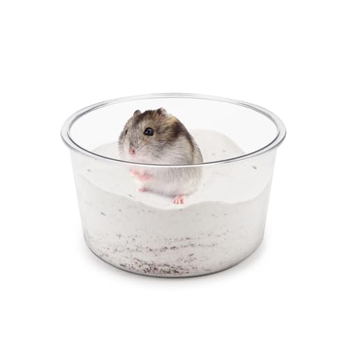 Wontee Hamster Sandbad Sandkasten Container Graben Hamster Badezimmer für Hamster Mäuse Syrische Hamster Rennmäuse Kleintiere (Kreis - 16 x 8,9 cm) von Wontee