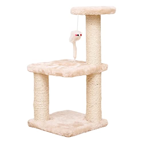 Kratzbaum - Katzenkletterturm - Kratzbaum für Katzen, mehrschichtiges Design, Katze liegt und ruht, Keine Krümel, für Kätzchen und kleine Katzen Wontool von Wontool