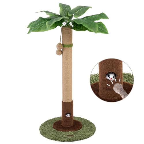 WOOCHPET Kratzbaum mit Sisalseil für Indoor-Katzen, Palmen-Kratzbäume, Pflanzenkratzbaum, interaktiver Ball und Maus, Katzenspielzeug für Erwachsene Katzen und Kätzchen, 88,9 cm hoch, Grün WOOCHPET Kratzbaum mit Sisalseil für Indoor-Katzen, Palmen-Kratzbäume, Pflanzenkratzbaum, interaktiver Ball und Maus, Katzenspielzeug für Erwachsene Katzen und Kätzchen, 88,9 cm hoch, Grün von Woochpet