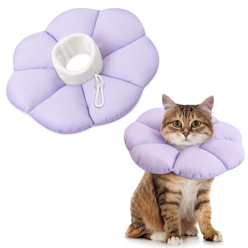 Wood Homing Katzenkegel-Halsband weich – verstellbares Blumen-Genesungshalsband für Katzen und kleine Hunde nach Operationen, medizinische Verletzungen, um das Lecken zu stoppen, kratzen, schützend Wood Homing Katzenkegel-Halsband weich – verstellbares Blumen-Genesungshalsband für Katzen und kleine Hunde nach Operationen, medizinische Verletzungen, um das Lecken zu stoppen, kratzen, schützend von Wood Homing
