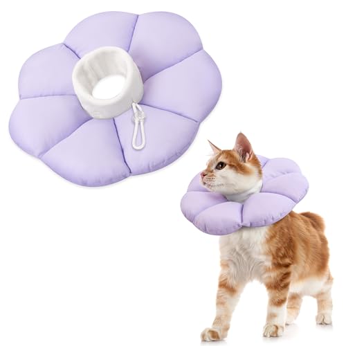 Wood Homing Katzenkegel-Halsband weich – verstellbares Blumen-Genesungshalsband für Katzen und kleine Hunde nach Operationen, medizinische Verletzungen, um das Lecken zu stoppen, kratzen, schützend Wood Homing Katzenkegel-Halsband weich – verstellbares Blumen-Genesungshalsband für Katzen und kleine Hunde nach Operationen, medizinische Verletzungen, um das Lecken zu stoppen, kratzen, schützend von Wood Homing
