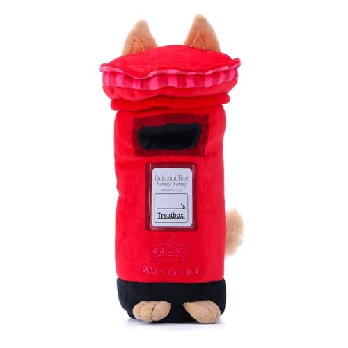 Woof² British Postbox Hundespielzeug mit Quietschelement, weiches Plüsch, langlebig, niedliches und lustiges Spielzeug für interaktives Spielen, Verstecken von Leckerlis und Futter für Woof² British Postbox Hundespielzeug mit Quietschelement, weiches Plüsch, langlebig, niedliches und lustiges Spielzeug für interaktives Spielen, Verstecken von Leckerlis und Futter für von Woof²
