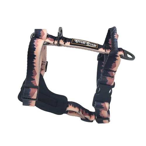 Woofy Woofy Casual H Hundegeschirr, kein Ziehen, Haustiergeschirr mit 2 Leinenclips, Twilight Forest Gradiant Farbe, verstellbar, weich gepolstert, Hundeweste für kleine, mittelgroße und große Hunde, Woofy Woofy Casual H Hundegeschirr, kein Ziehen, Haustiergeschirr mit 2 Leinenclips, Twilight Forest Gradiant Farbe, verstellbar, weich gepolstert, Hundeweste für kleine, mittelgroße und große Hunde, von Woofy Woofy