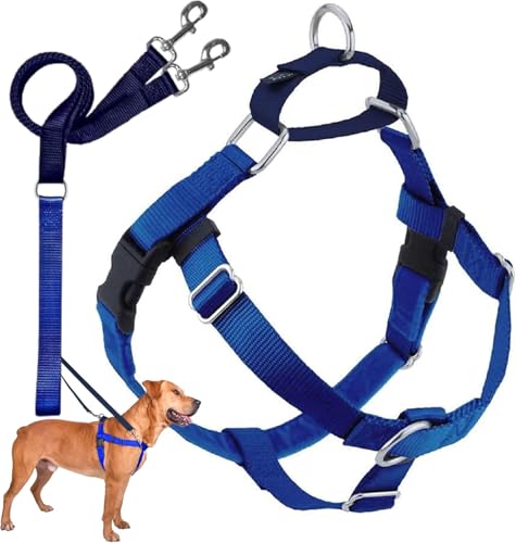 Woofyland Freedom Hundegeschirr gegen Ziehen, verstellbar und sanft, bequeme Kontrolle für einfaches Gassigehen, für kleine, mittelgroße und große Hunde, hergestellt in den USA, inklusive Leine, Blau Woofyland Freedom Hundegeschirr gegen Ziehen, verstellbar und sanft, bequeme Kontrolle für einfaches Gassigehen, für kleine, mittelgroße und große Hunde, hergestellt in den USA, inklusive Leine, Blau von Woofyland
