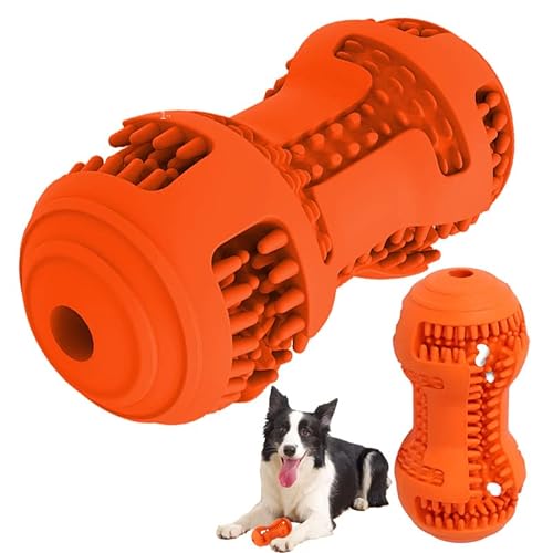 Wookiwuki Hundespielzeug, Unzerstörbarer Zahnpflegeknochen für Hunde, Robustes Kauspielzeug für kleine und mittlere Hunde, Welpenspielzeug aus Naturkautschuk, 11,5 cm von Wookiwuki