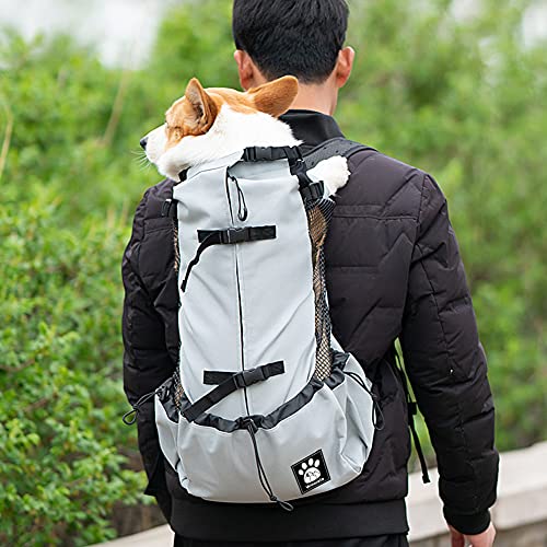 Hundetragetasche, 1–25 kg, mit Kordelzug, Kopfausschnitt, belüfteter Haustier-Rucksack für kleine, mittelgroße Hunde, täglicher Welpentrage zum Spazierengehen im Freien, sicher/komfortabel/leicht von Woolala